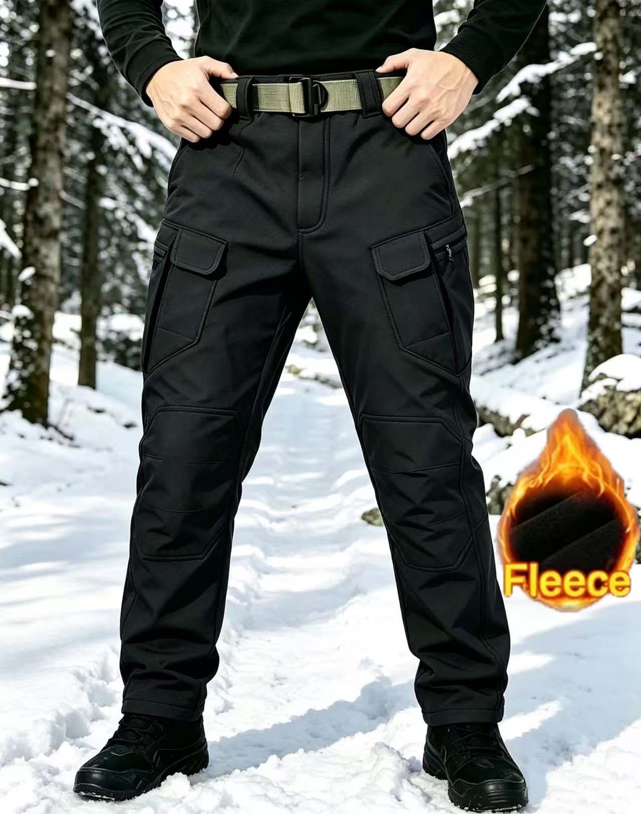 Fly Line - Pantalones Cargo de Invierno para Hombre,
