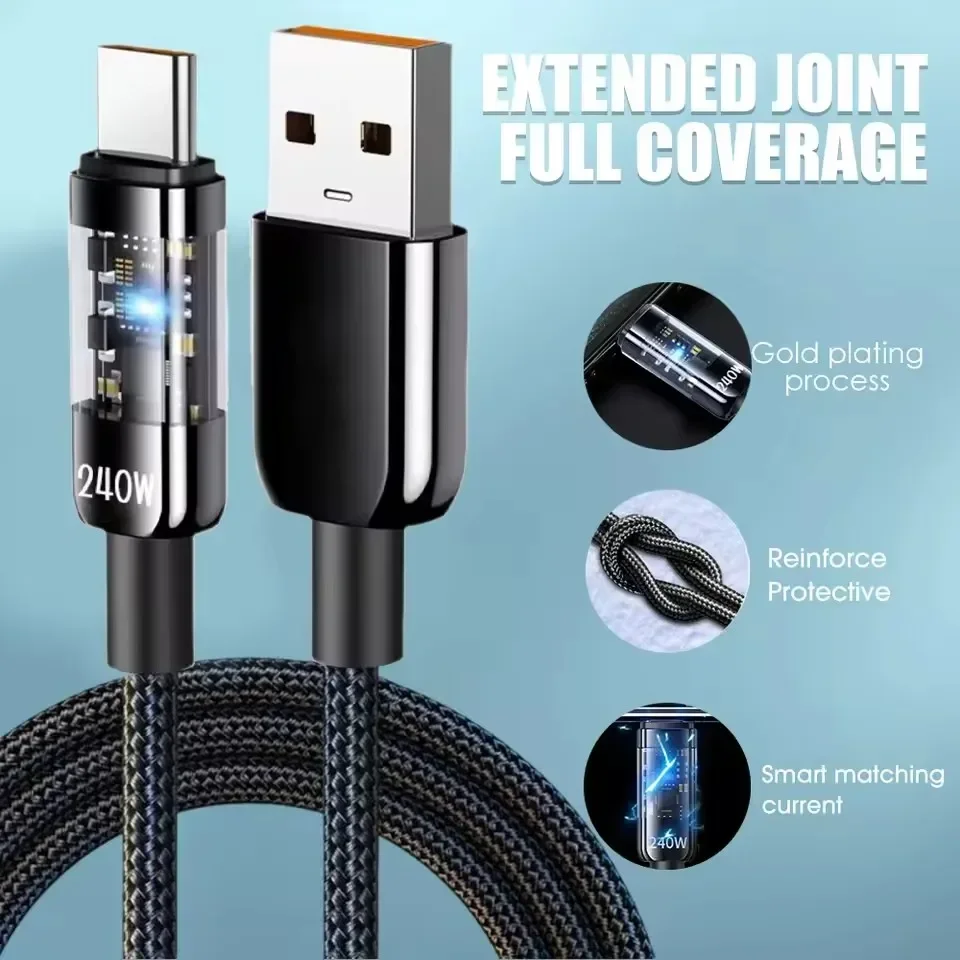 Cable de carga dual de 240 W,  - Braided Line reseña y precio